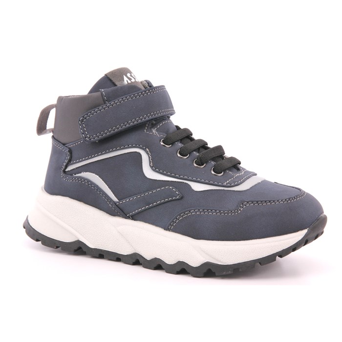 Scarpa Allacciata Asso Bambino Blu  Scarpe 576 - AG15801A