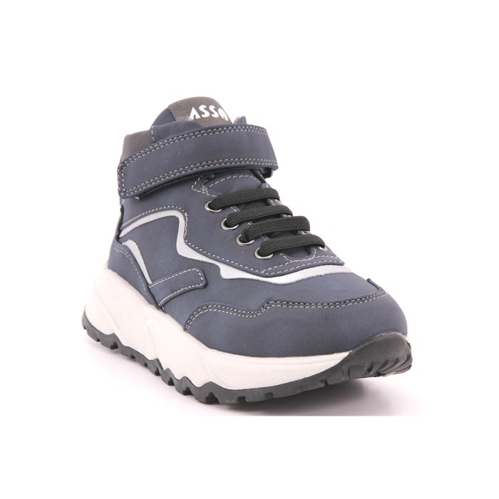 Scarpa Allacciata Asso Bambino Blu  Scarpe 576 - AG15801A