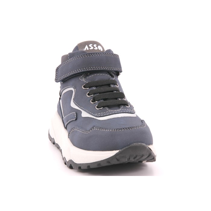 Scarpa Allacciata Asso Bambino Blu  Scarpe 576 - AG15801A