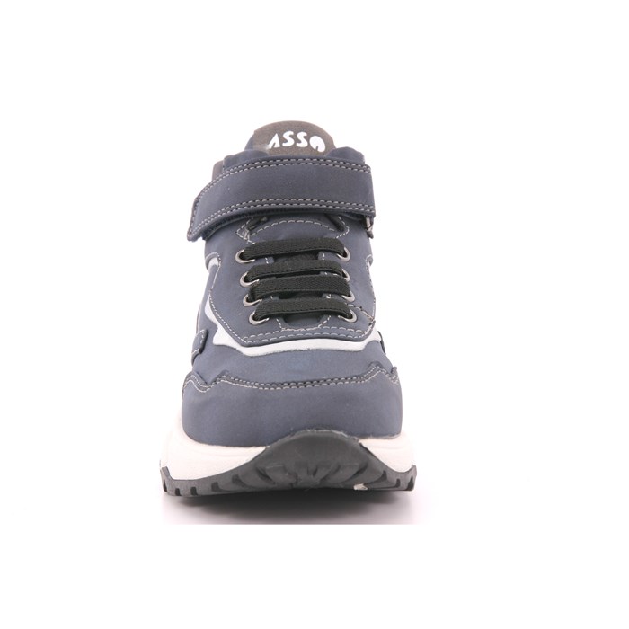 Scarpa Allacciata Asso Bambino Blu  Scarpe 576 - AG15801A