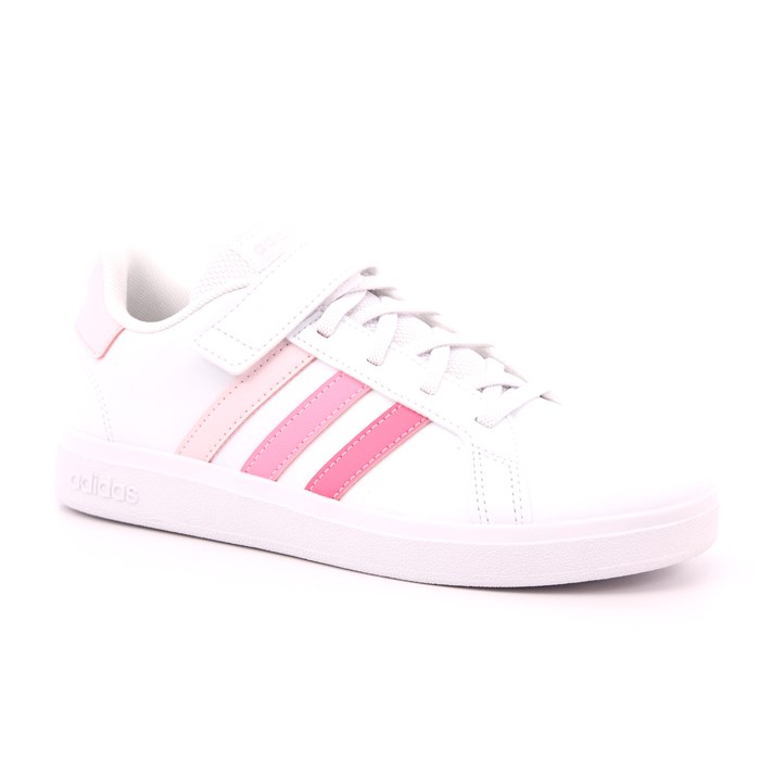 Scarpa Strappi + Elastico Adidas Bambina Bianco  Scarpe 1196 - IG4838