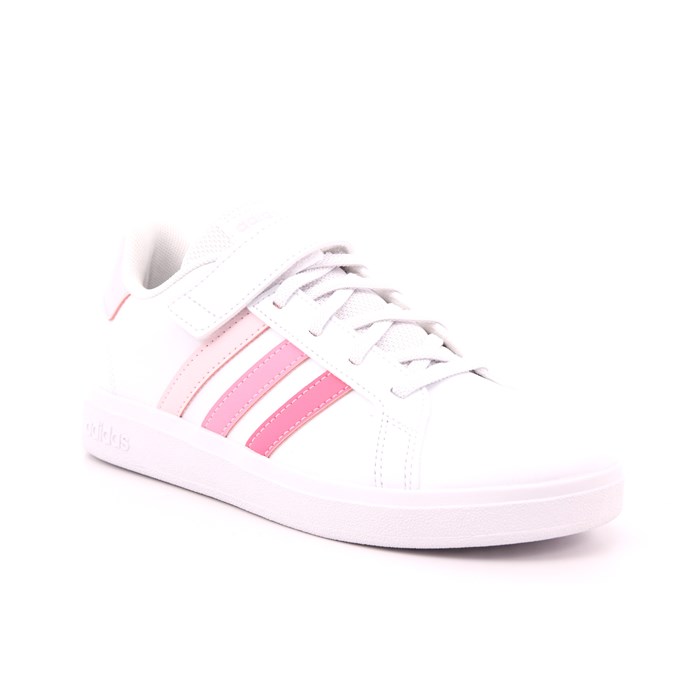 Scarpa Strappi + Elastico Adidas Bambina Bianco  Scarpe 1196 - IG4838