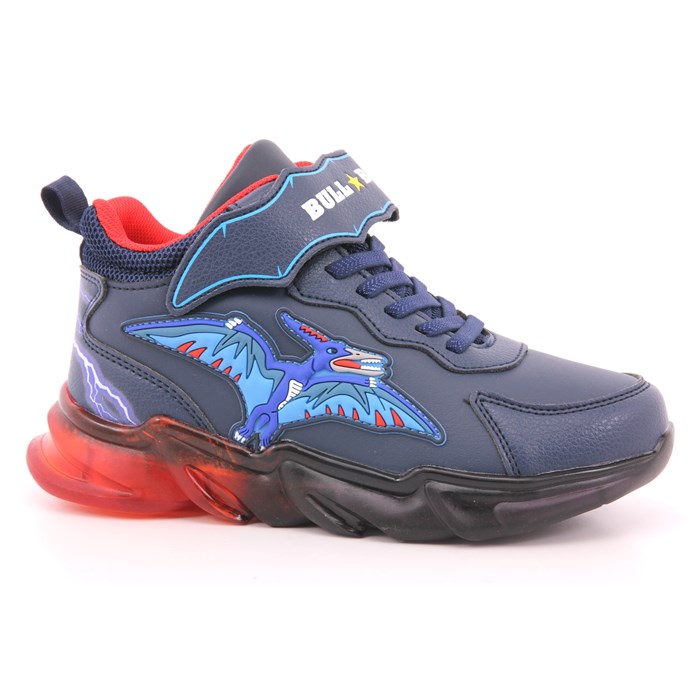 Scarpa Strappi + Elastico Bull Boys Bambino Blu  Scarpe 36 - DNAL3393