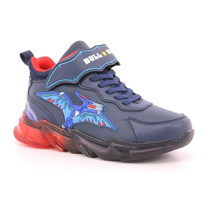 Scarpa Strappi + Elastico Bull Boys Bambino Blu  Scarpe 36 - DNAL3393