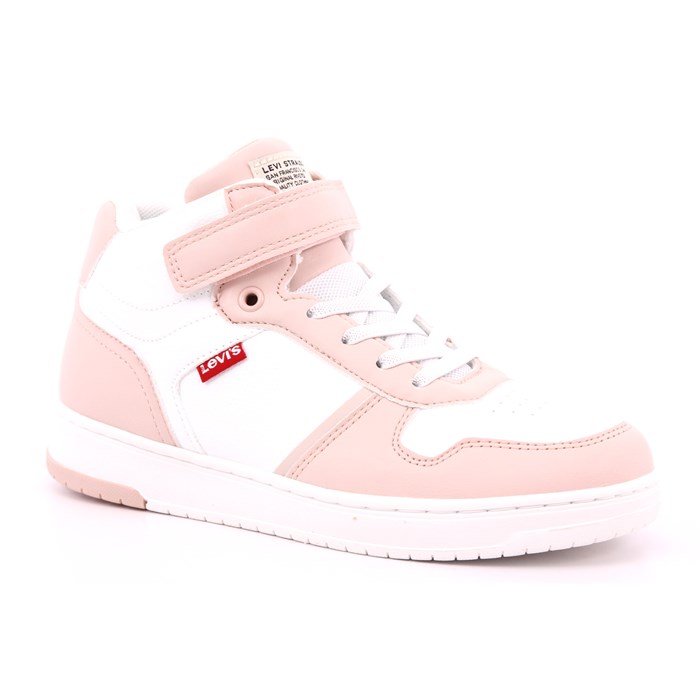 Scarpa Strappi + Elastico Levi's Bambina Bianco/rosa  Scarpe 258 - VIRV