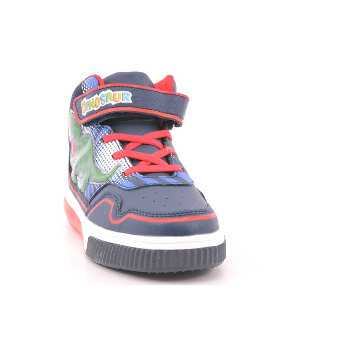 Scarpa Strappi + Elastico Dinosauro Bambino Blu  Scarpe 8 - S8020021S