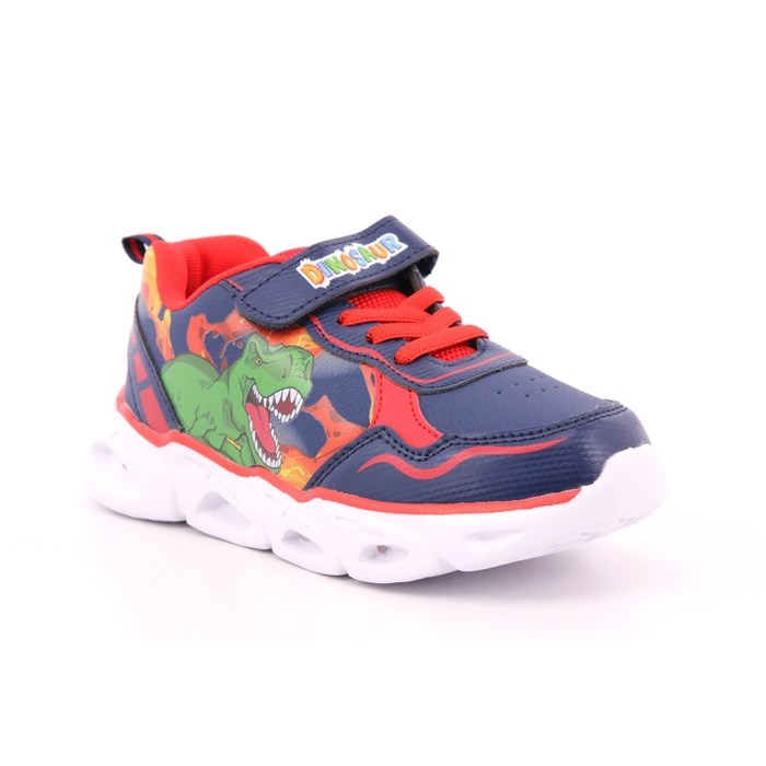 Scarpa Strappi + Elastico Dinosauro Bambino Blu  Scarpe 9 - S8020018S