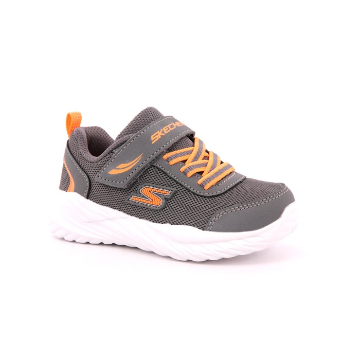 Scarpa Strappi + Elastico Skechers Bambino Grigio  Scarpe 265 - 407308N
