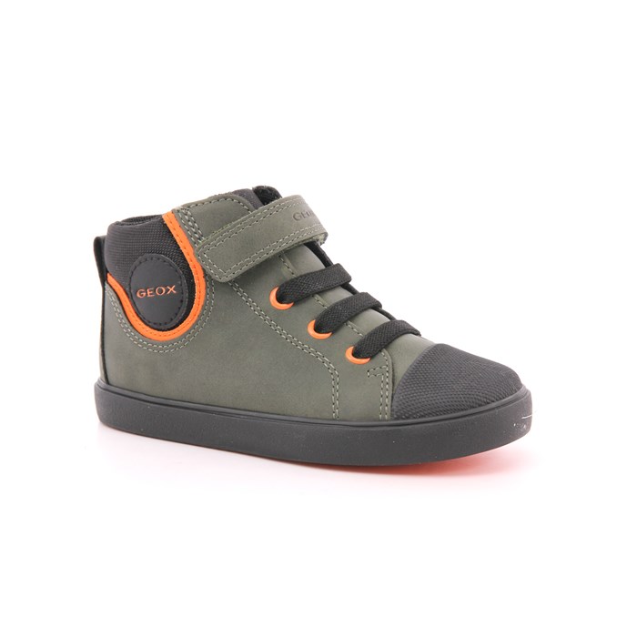 Scarpa Strappi + Elastico Geox Bambino Verde Militare  Scarpe 504 - B361NB