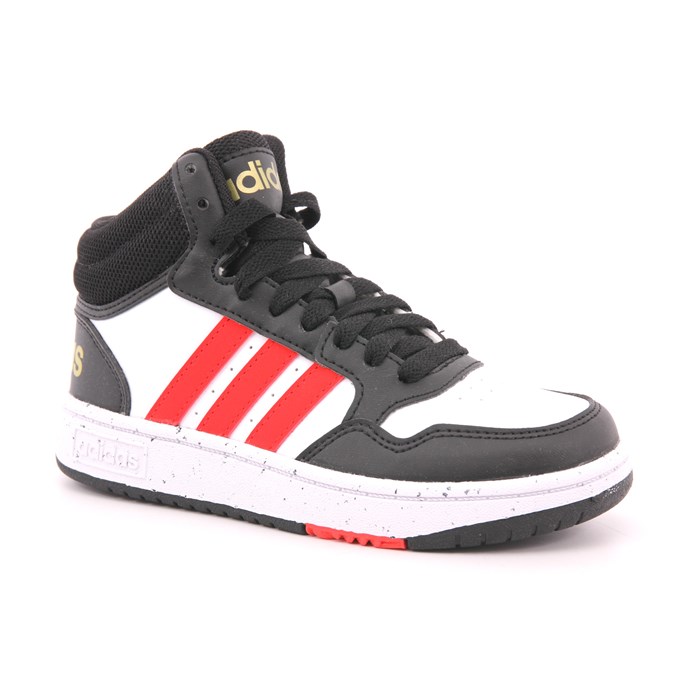 Scarpa Allacciata Adidas Bambino Bianco/nero  Scarpe 1244 - HR0227