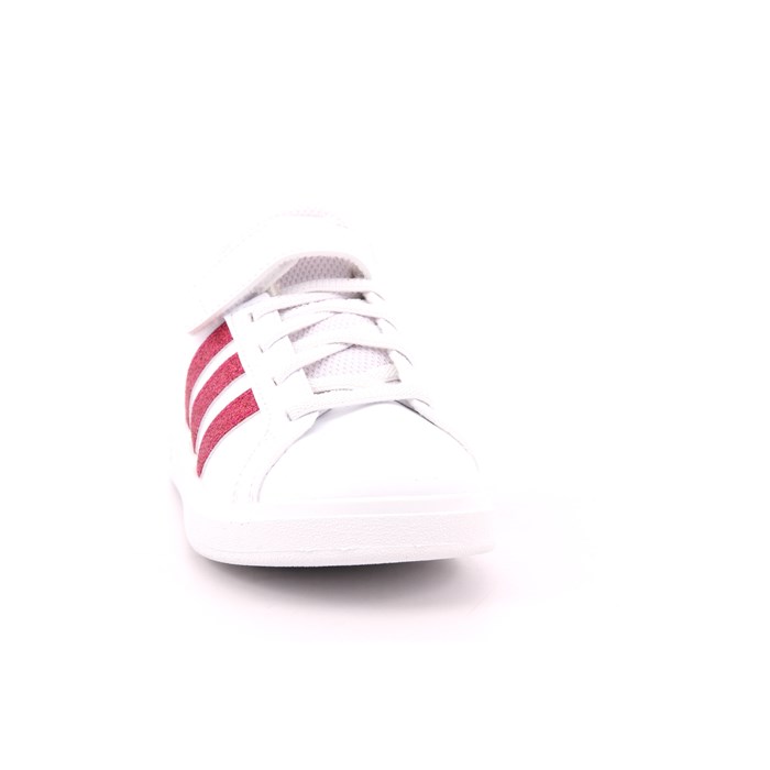 Scarpa Strappi + Elastico Adidas Bambina Bianco  Scarpe 1246 - GX7159