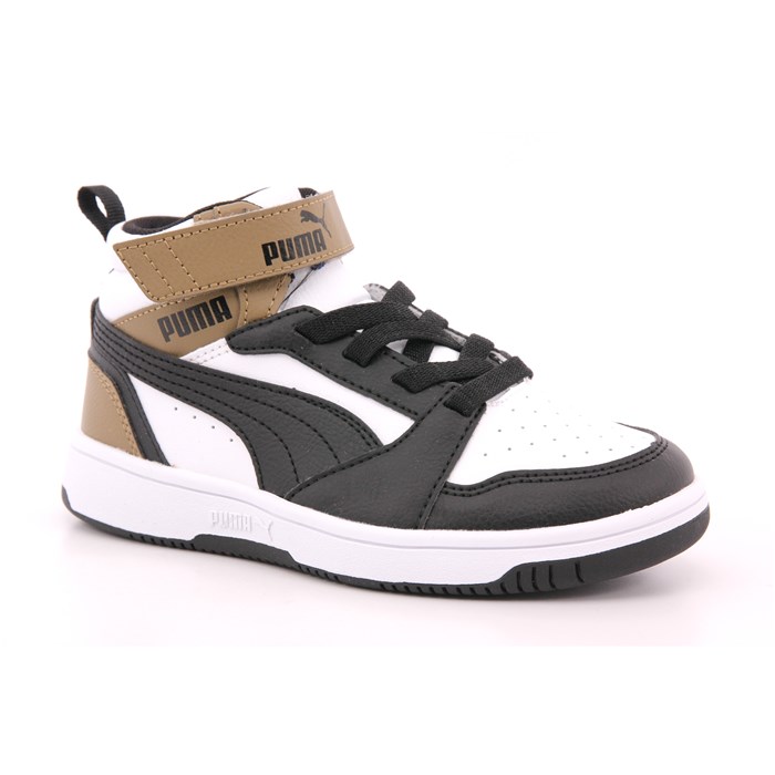 Scarpa Strappi + Elastico Puma Bambino Bianco/nero  Scarpe 1295 - 39383208