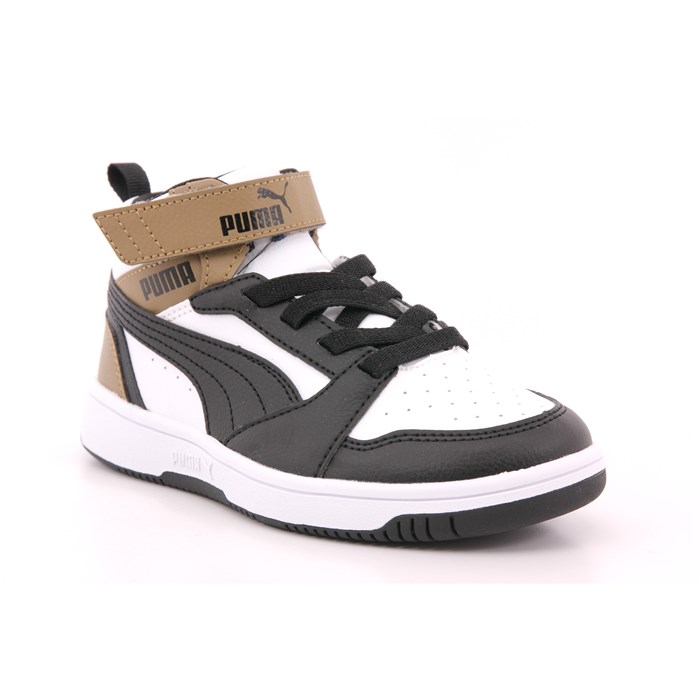 Scarpa Strappi + Elastico Puma Bambino Bianco/nero  Scarpe 1295 - 39383208