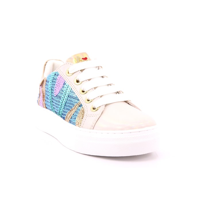 Scarpa Allacciata Asso Bambina Cipria  Scarpe 592 - AG16025B