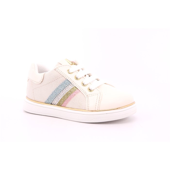 Scarpa Allacciata Asso Bambina Beige  Scarpe 594 - AG-16151