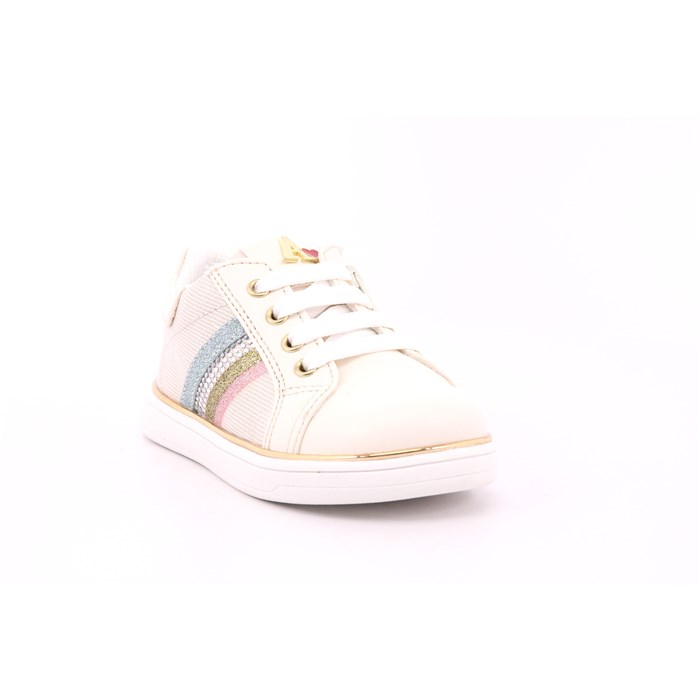 Scarpa Allacciata Asso Bambina Beige  Scarpe 594 - AG-16151