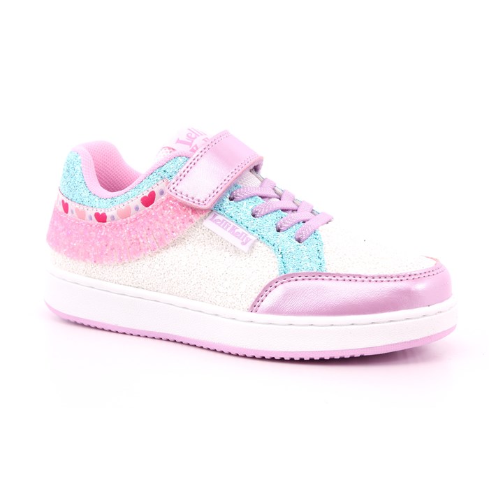 Scarpa Strappi + Elastico Lelli Kelly Bambina Bianco/rosa  Scarpe 464 - LKAA8090