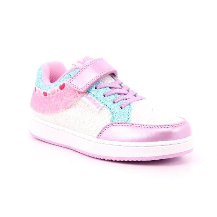 Scarpa Strappi + Elastico Lelli Kelly Bambina Bianco/rosa  Scarpe 464 - LKAA8090