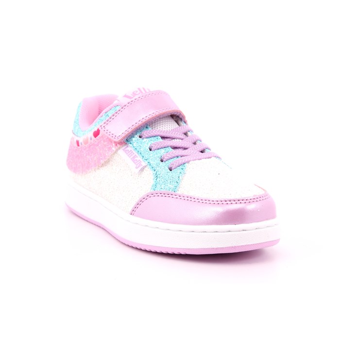 Scarpa Strappi + Elastico Lelli Kelly Bambina Bianco/rosa  Scarpe 464 - LKAA8090