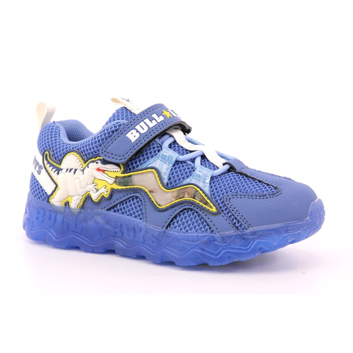 Scarpa Strappi + Elastico Bull Boys Bambino Azzurro  Scarpe 40 - DNAL4508