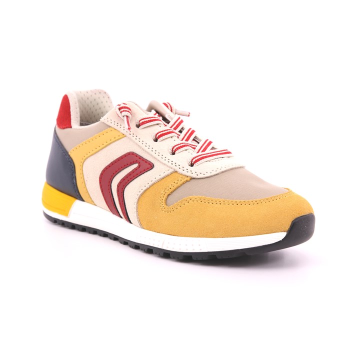 Scarpa Allacciata Geox Bambino Giallo Ocra  Scarpe 538 - J459EB