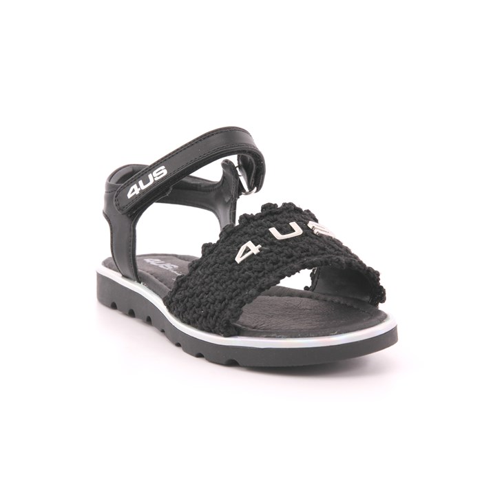 Sandalo Paciotti 4us Bambina Nero  Scarpe 51 - 42832C