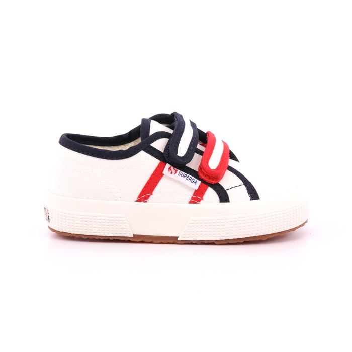 Superga Scarpa Strappi Bambino Bianco Pallino