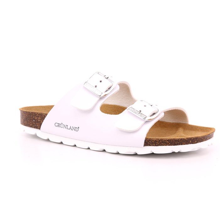 Ciabatte Grunland Bambina Bianco  Scarpe 671 - CB3090