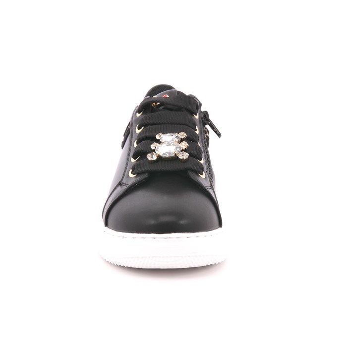 Scarpa Allacciata Asso Bambina Nero  Scarpe 611 - AG16532B