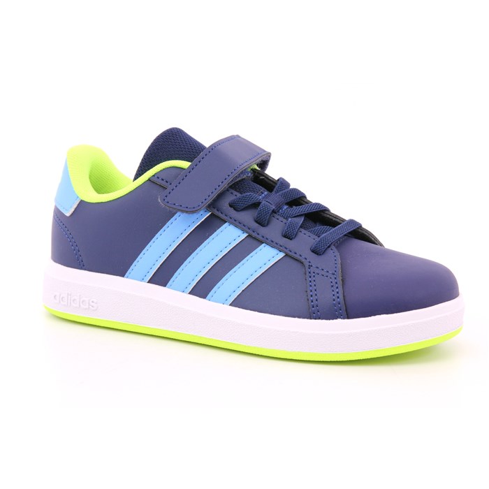 Scarpa Strappi + Elastico Adidas Bambino Blu  Scarpe 1380 - IE5994