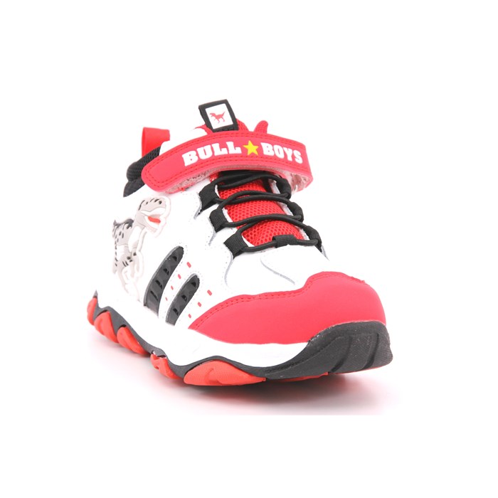 Scarpa Strappi + Elastico Bull Boys Bambino Bianco/rosso  Scarpe 47 - DNAL4561