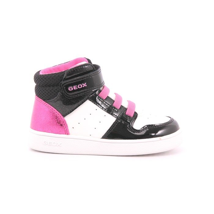 Geox Scarpa Strappi Elastico Bambina Bianco nero Pallino