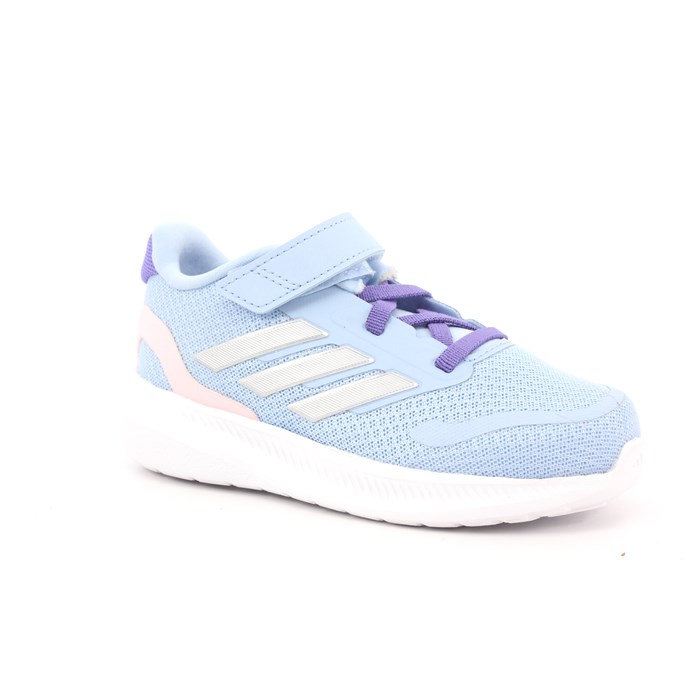 Scarpa Strappi + Elastico Adidas Bambina Celeste  Scarpe 1514 - IE8600